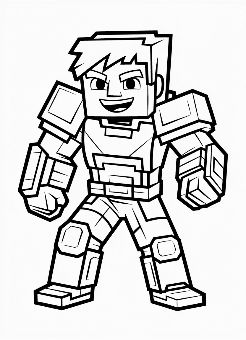 Magnus the Rogue Minecraft coloring page