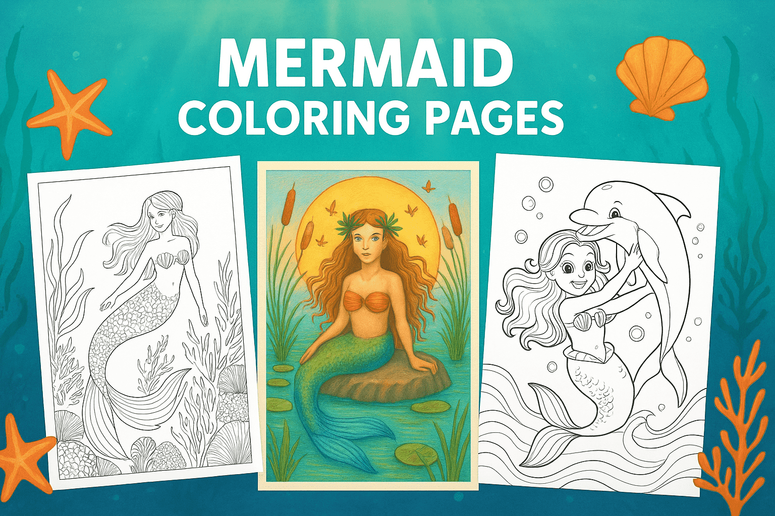 Mermaid Coloring Pages