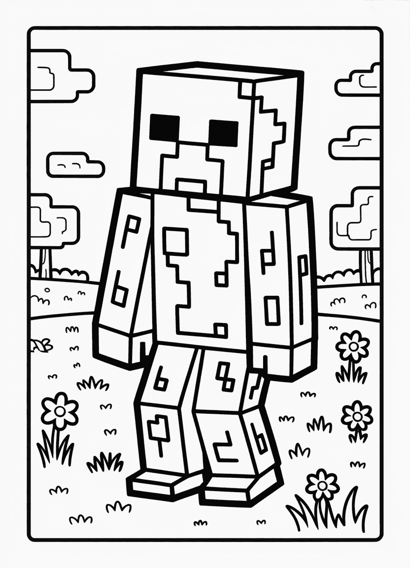 Minecraft Creeper coloring page