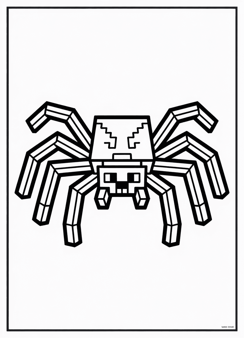 Minecraft Spider coloring page