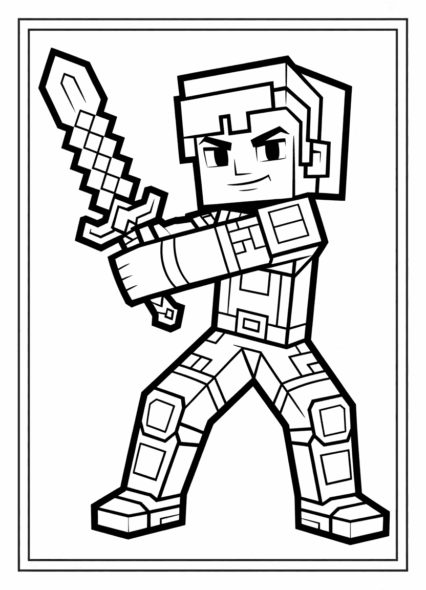 Petra from Minecraft Story Mode coloring page