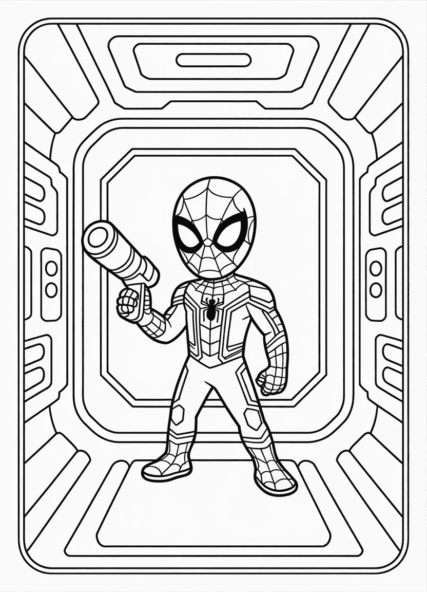 Spider-Man crewmate in Among Us style
