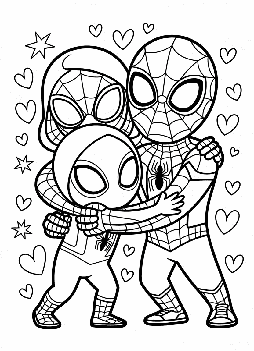 Spidey and His Amazing Friends group hug
