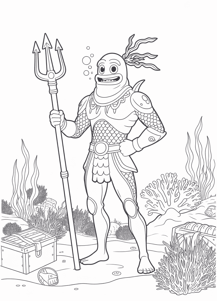 Fortnite Atlantean Fishstick coloring page