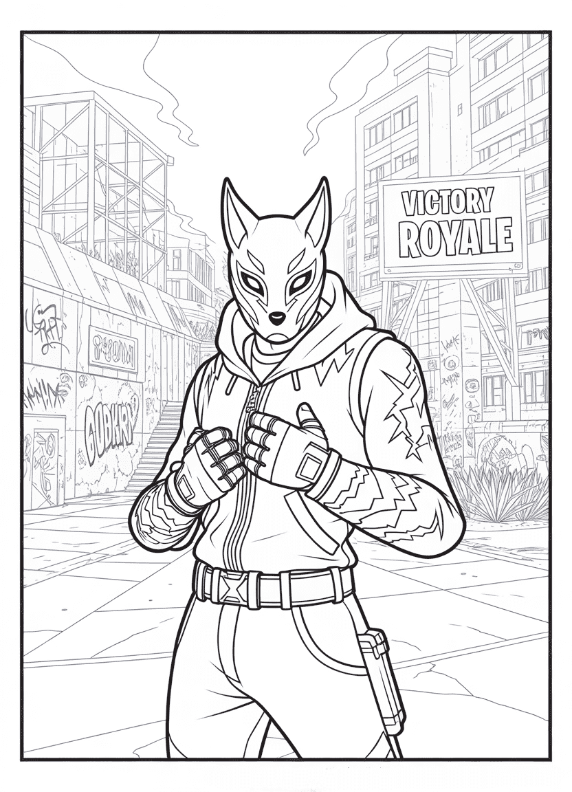 Fortnite Drift character coloring page