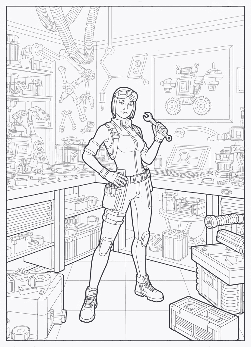 Fortnite Jules coloring page