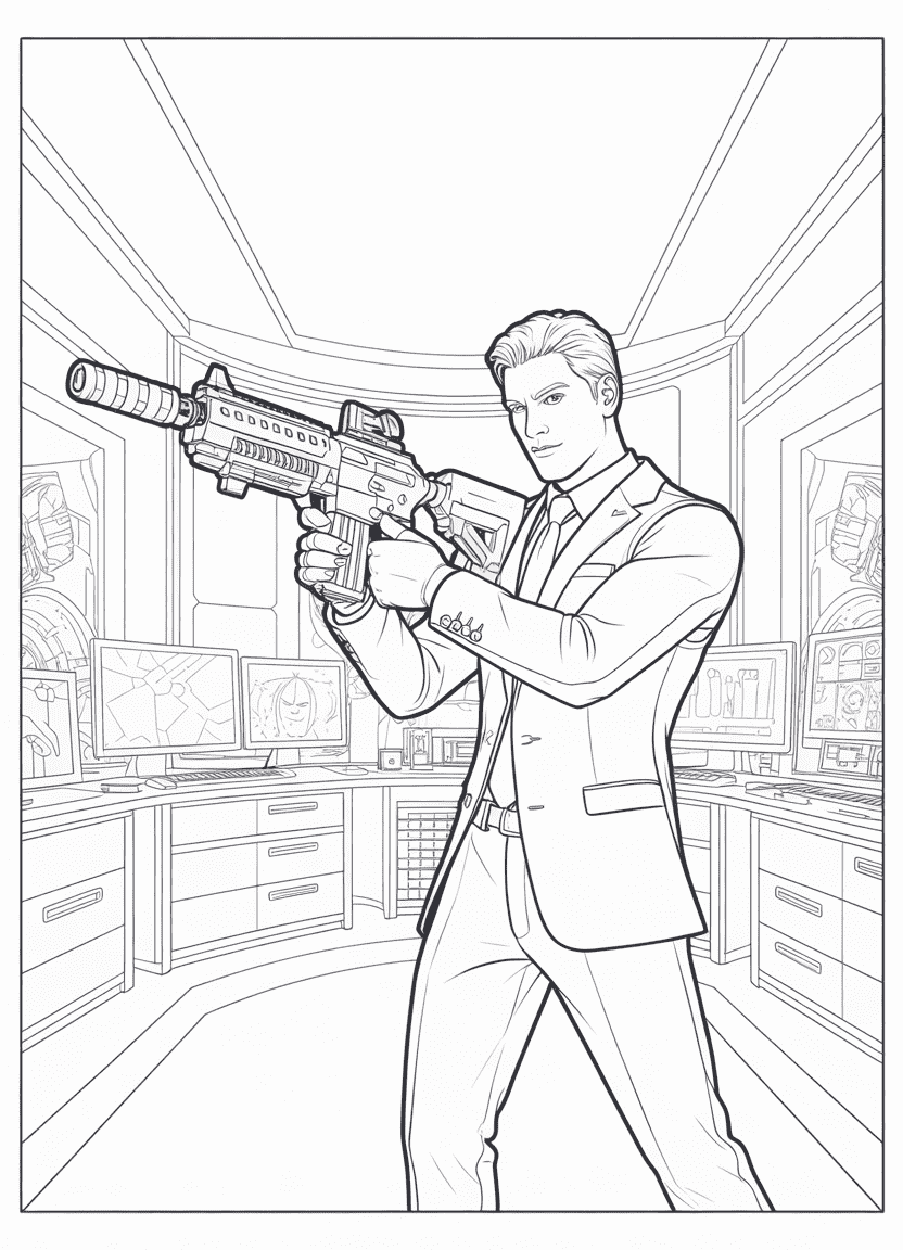 Fortnite Midas coloring page