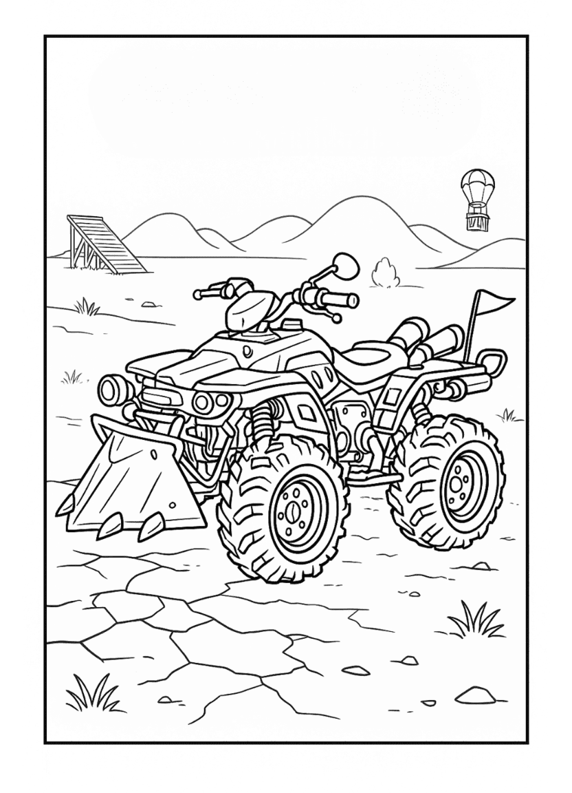 Fortnite Quadcrasher coloring page