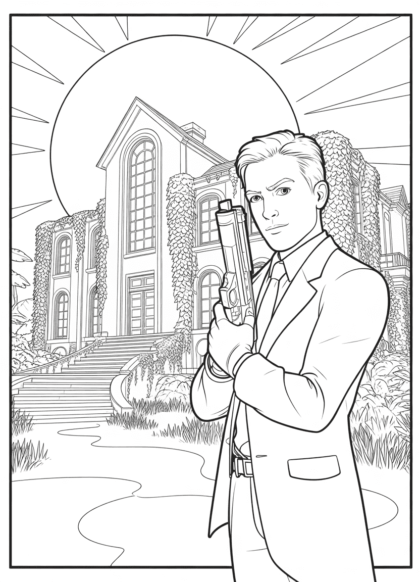 Fortnite Reaper coloring page