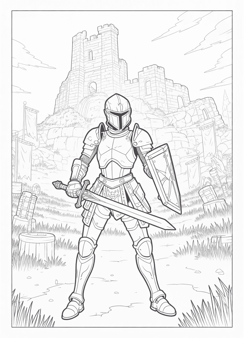 Fortnite Red Knight character coloring page