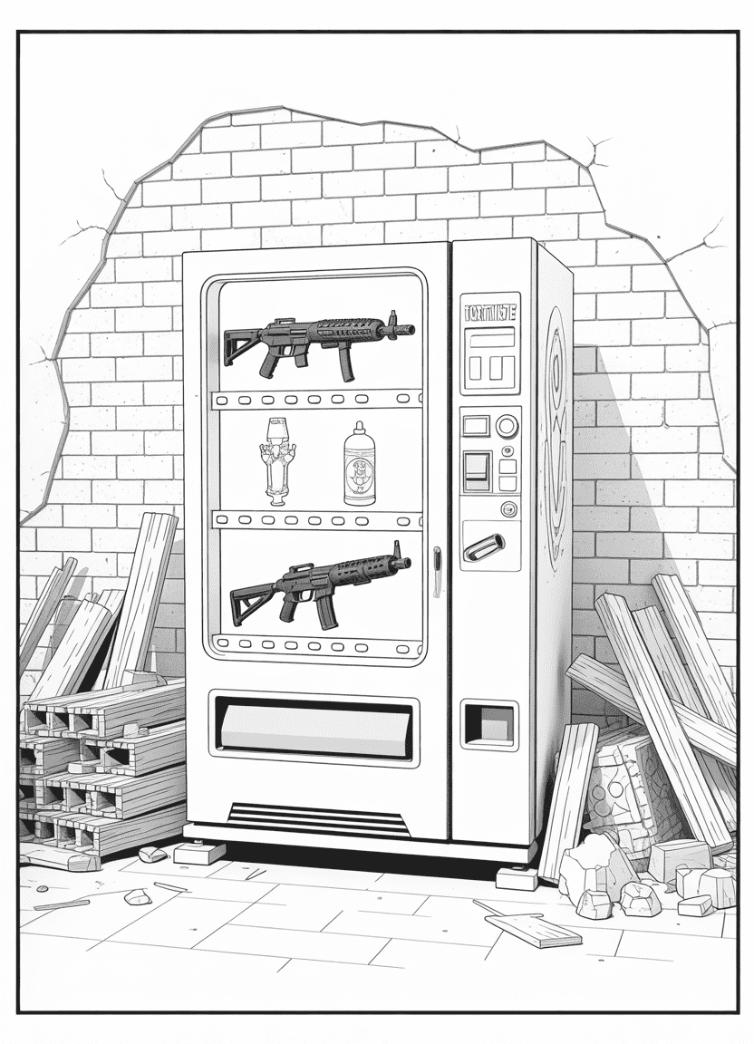 Fortnite Vending Machine coloring page