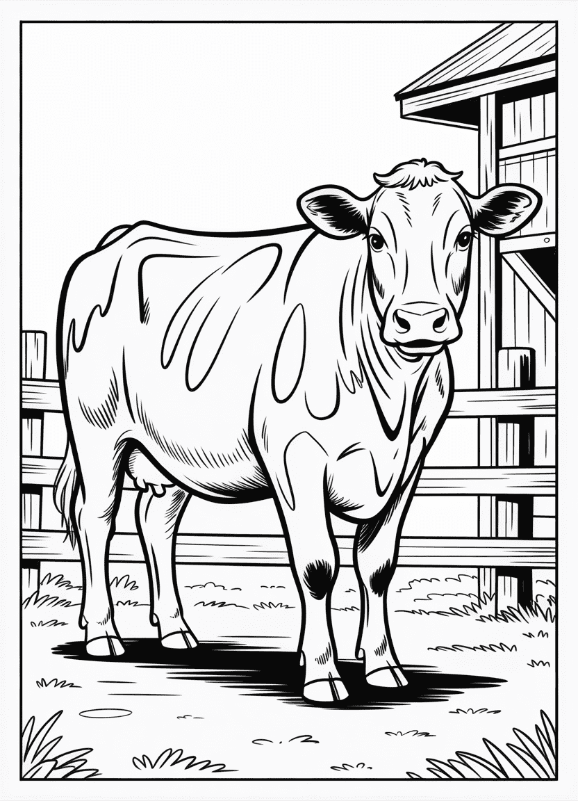 Holstein cow with black and white patches