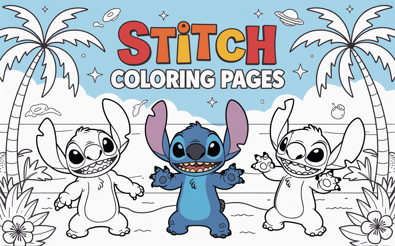 Stitch Coloring Pages