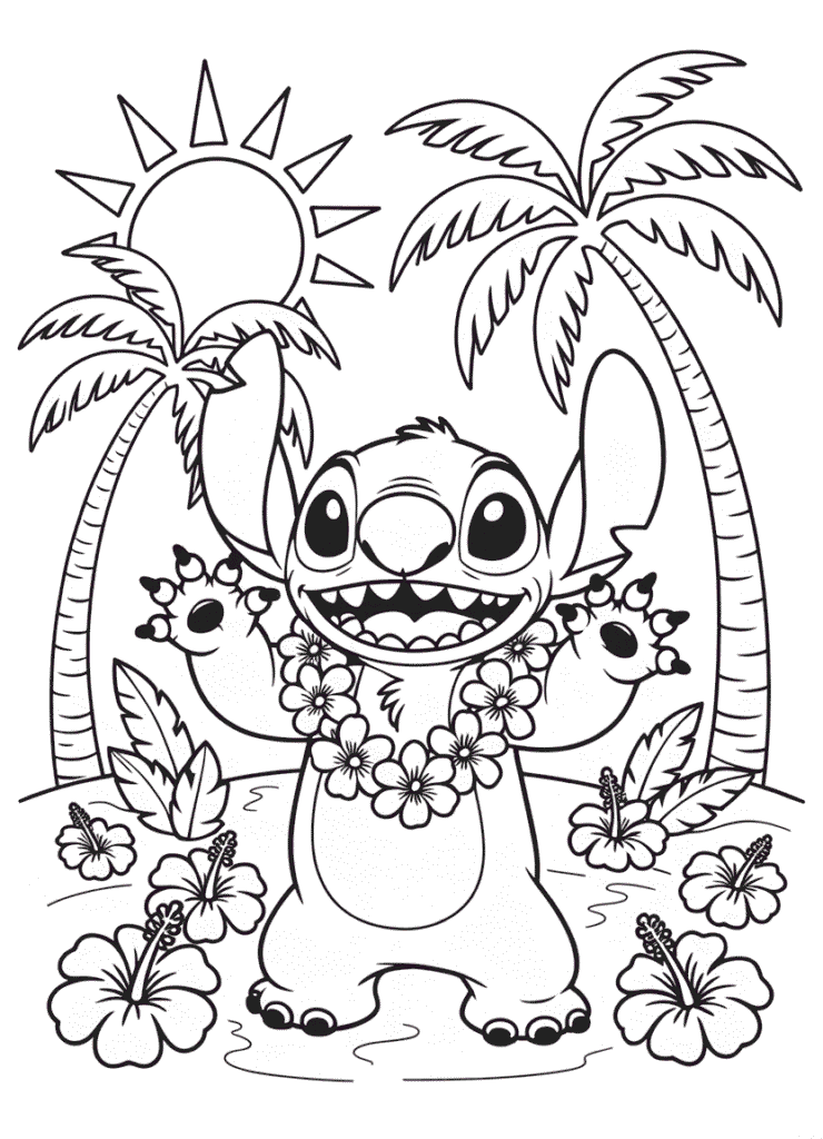 51 Stitch Coloring Pages Free Printable PDF Collection