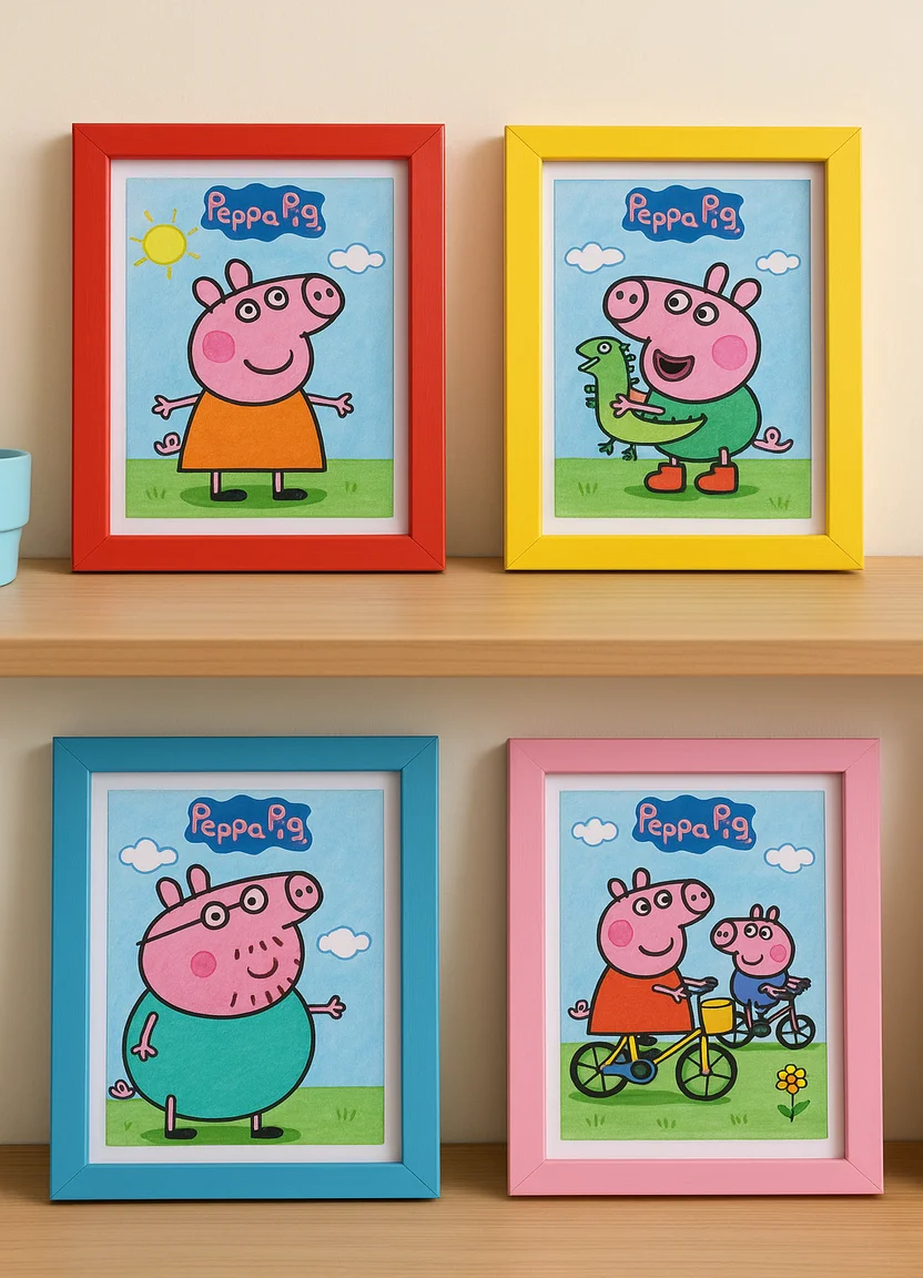 Peppa Pig Framed Art for Kids' Rooms
