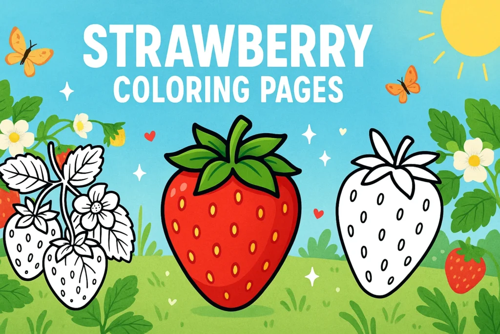 Strawberry Coloring Pages