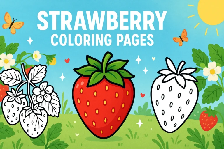 Strawberry Coloring Pages