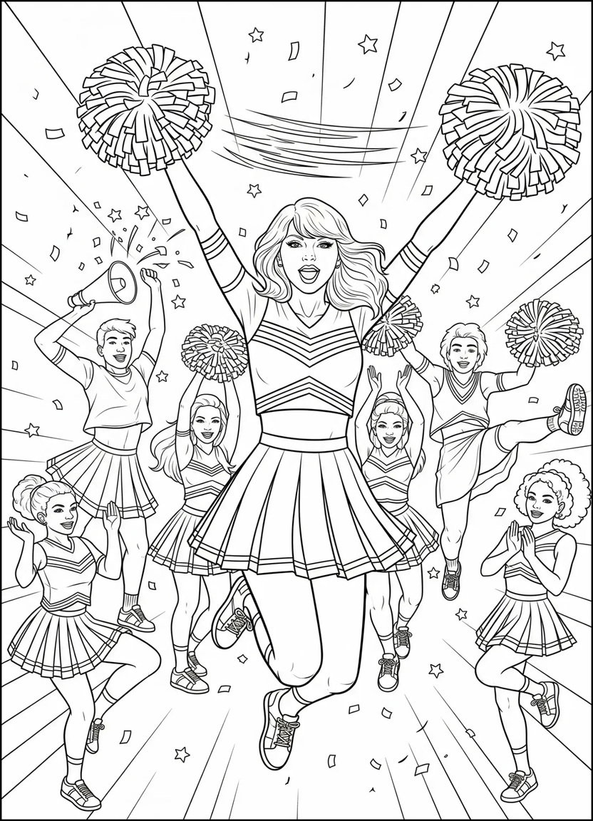 Taylor Swift as a cheerleader from “Shake It Off