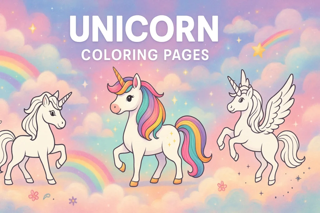 Unicorn Coloring Pages