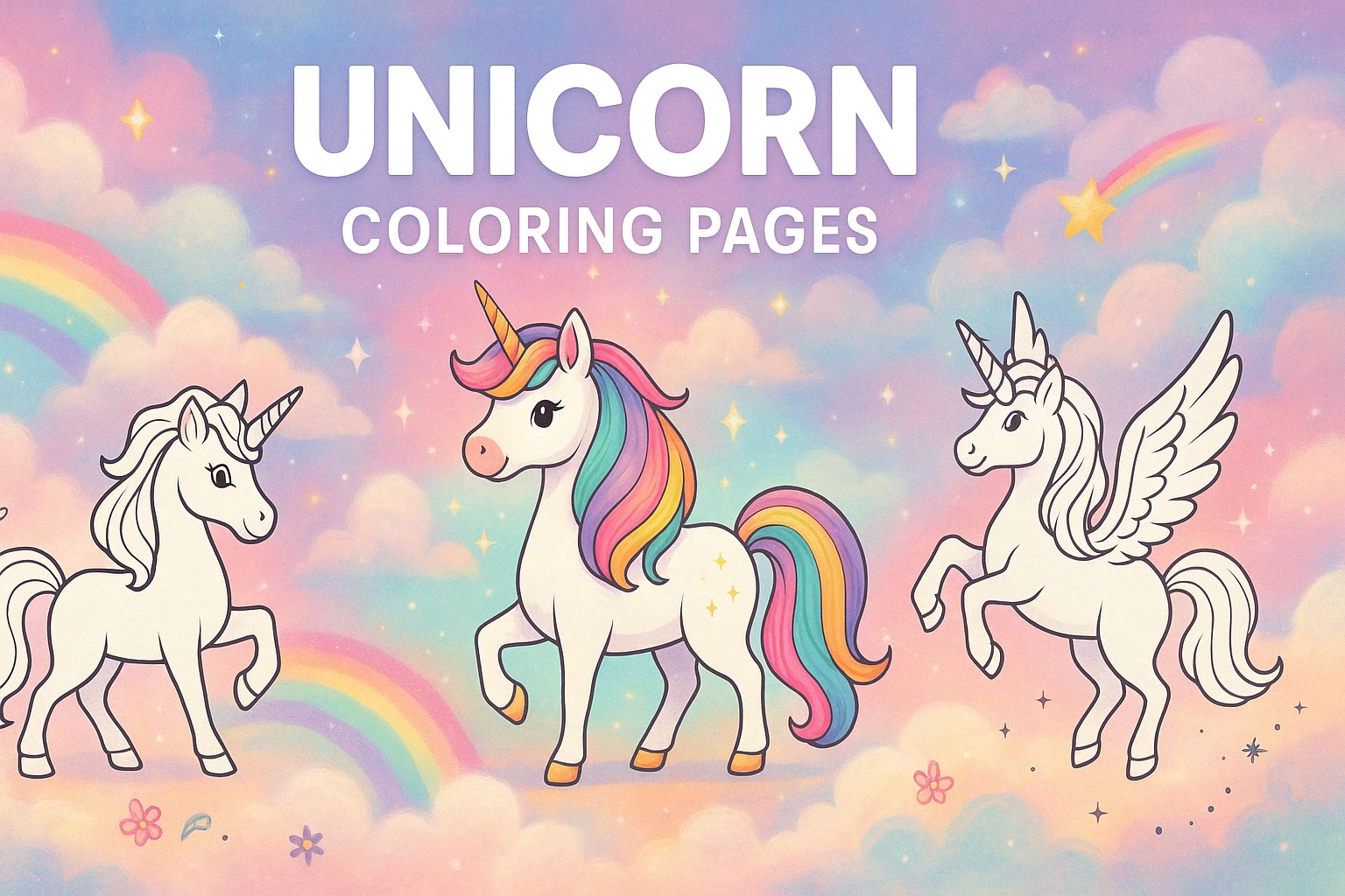 Unicorn Coloring Pages